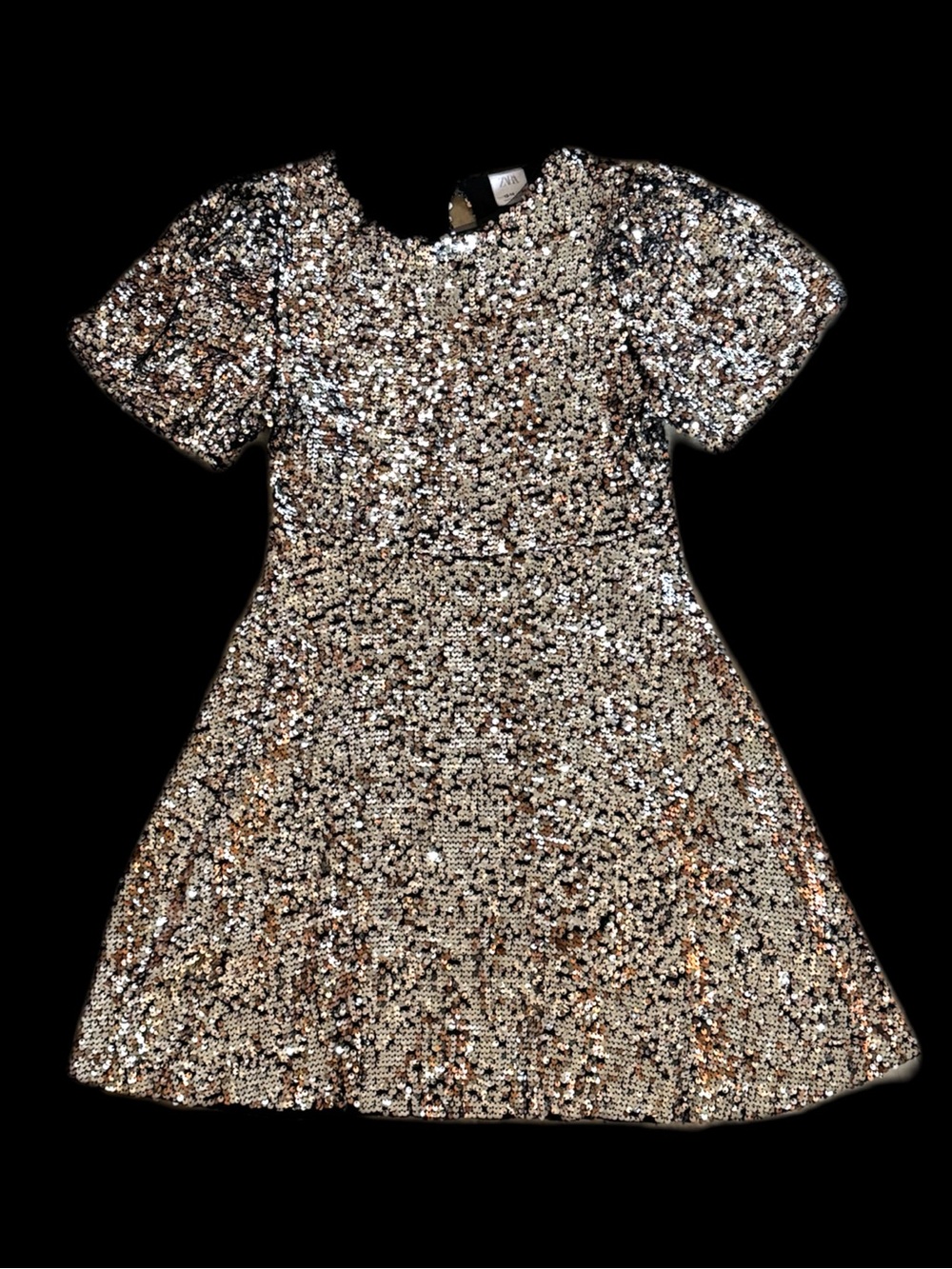 Zara Sparkling Silver Sequin Girls Dress - Party Ready